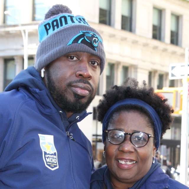 A photo of Darius Johnson and his mom