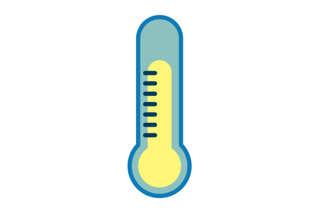 Types of burns - Thermometer icon