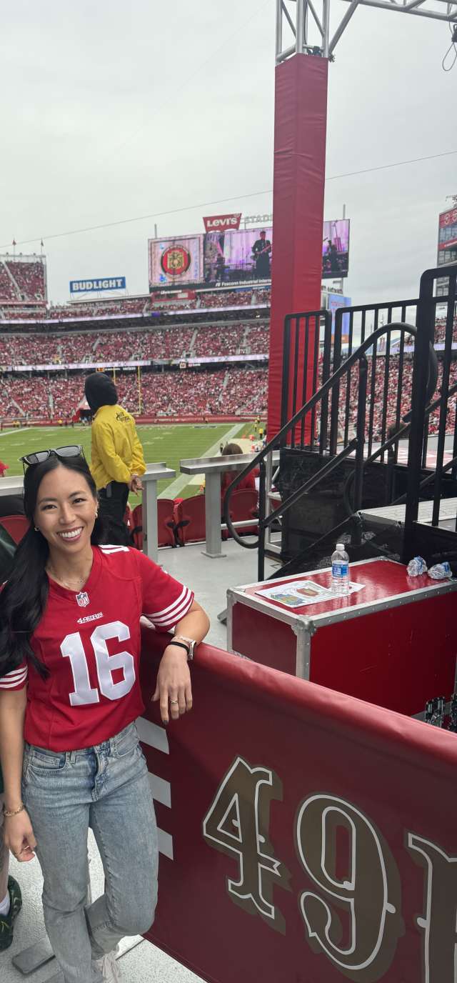 DAPM Jennifer Katsura at 49ers game