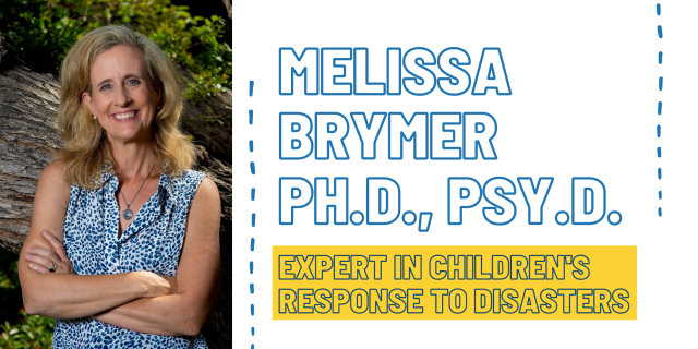 Dr. Melissa Brymer, expert in Children's response to disasters, posing with a sleeveless shirt and crossed arms.