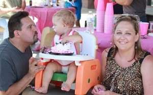 Jennifer Marquez with her husband, Christian and daughter Mckenzie