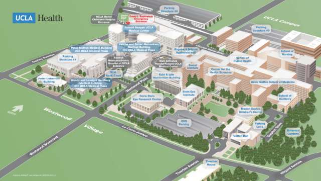Ronald Reagan UCLA Medical Center Visitor Map