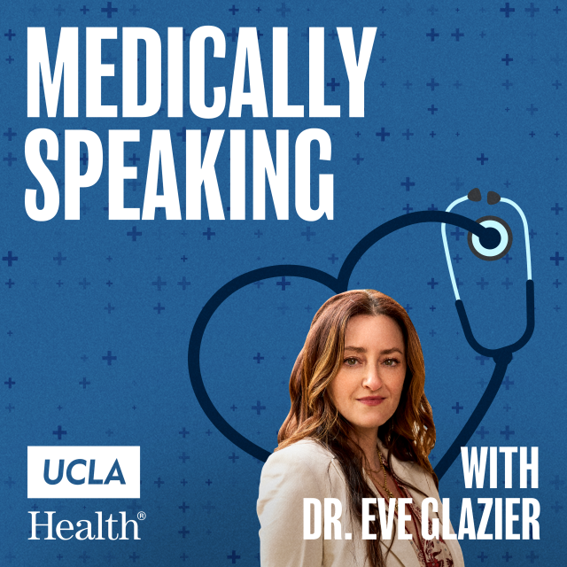 Medically Speaking podcast cover featuring Dr. Eve Glazier