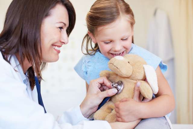 pediatric patient with doctor