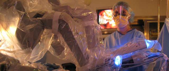 Doctor and robotic surgery tool