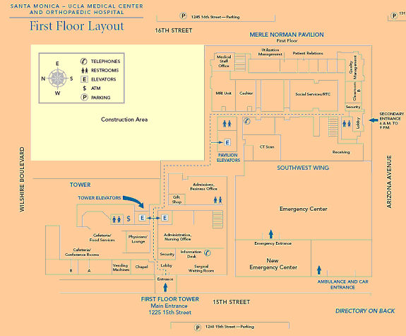 Radiology PICC Santa Monica Map