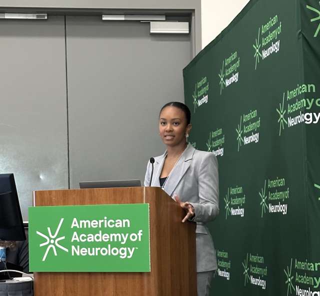 Jennifer Adrissi at American Academy of Neurology 
