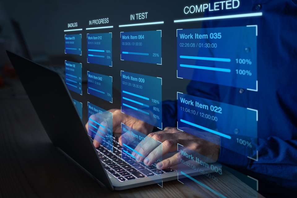 Person at a hi-tech testing station
