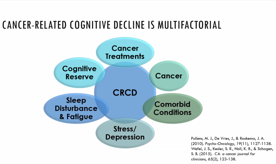 Slide listing examples of cognitive decline