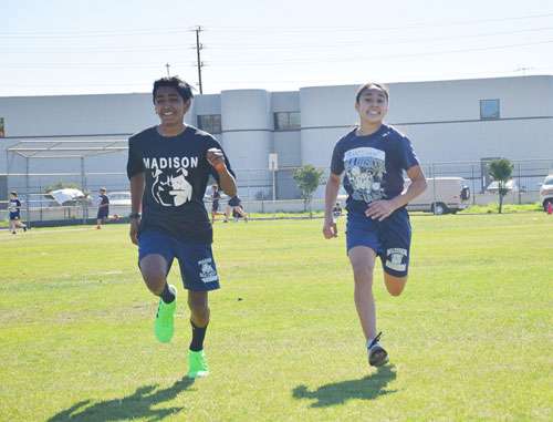 Madison Students running