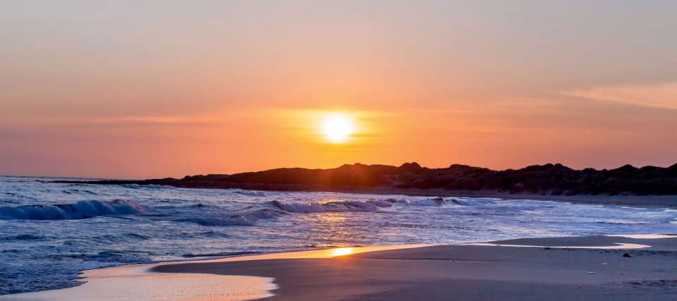 Sunset on beach