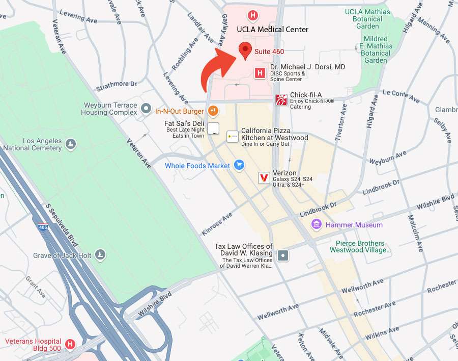 Amputation Clinic location on a map