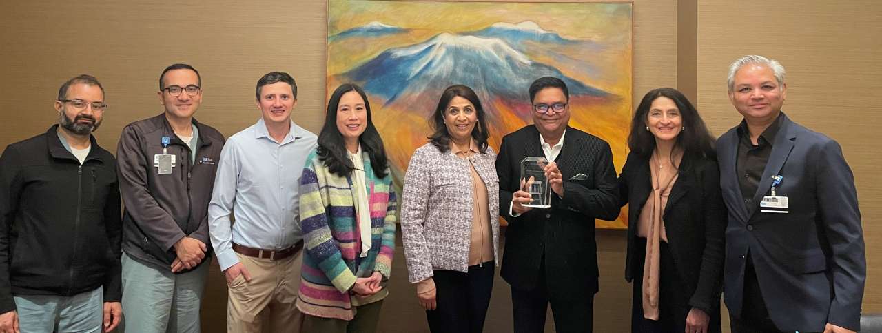 Donors Vinod and Jayashree Jivrajka with the UCLA Division of Cardiology South Asian Heart Program team