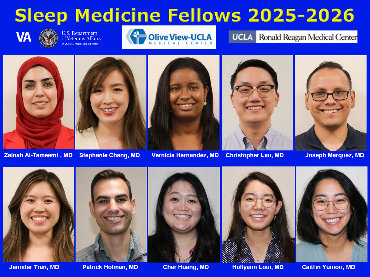 Sleep Medicine Fellows 2025-2026, grid of 12 headshots with names.