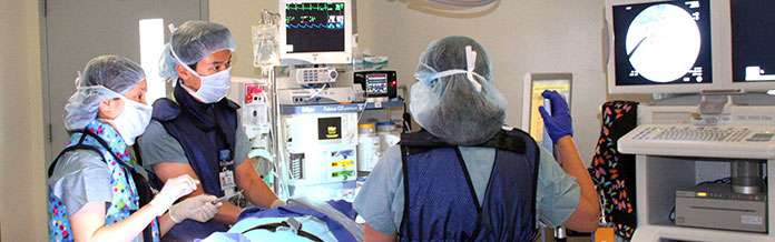 Doctors in an operating room