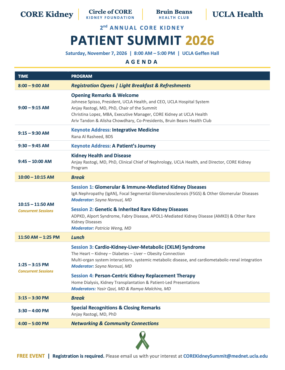 Patient Summit Agenda