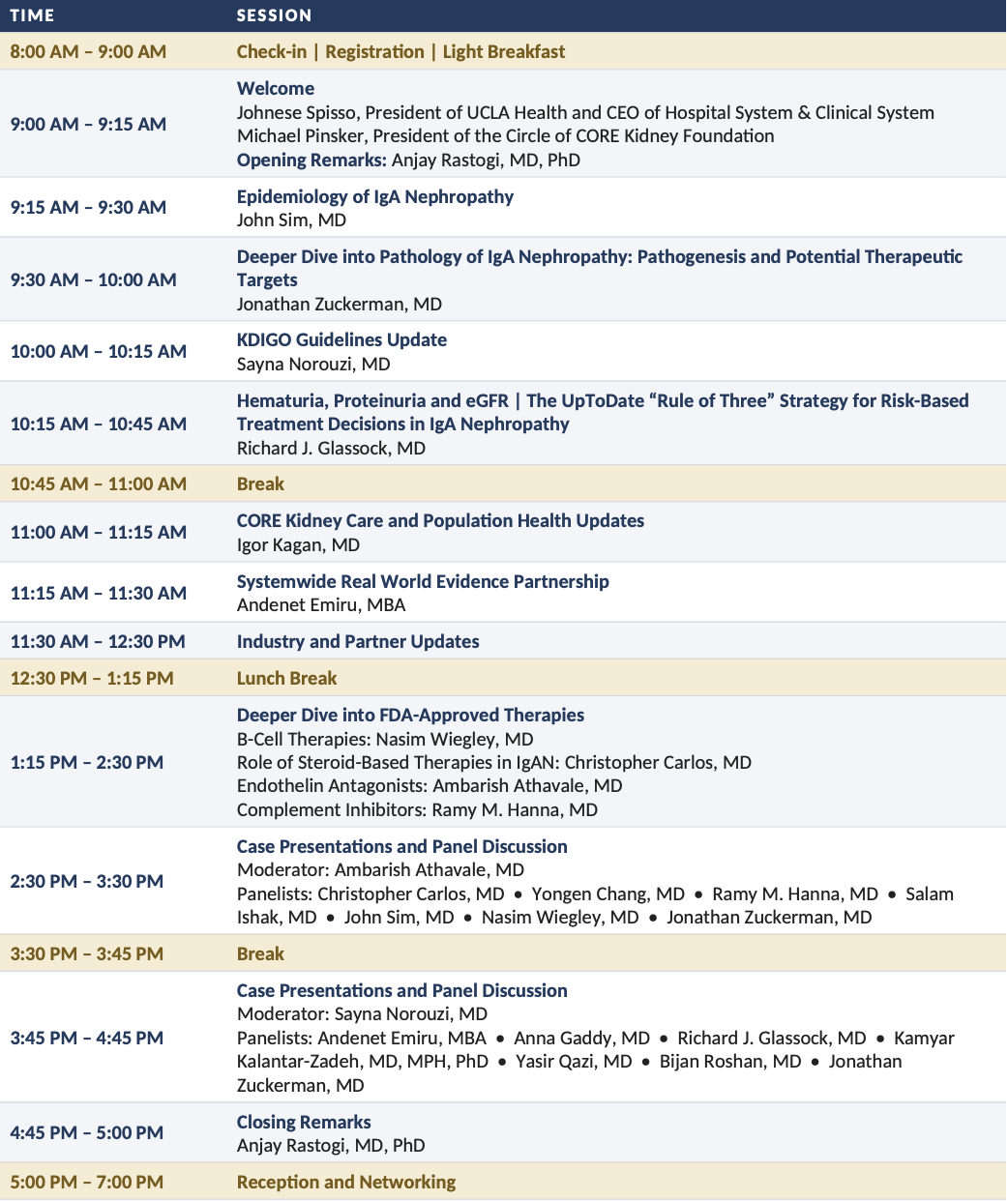 IgAN Conference Agenda