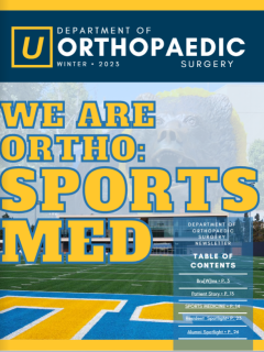 Graphic for the department of Orthopedic Surgery newsletter 