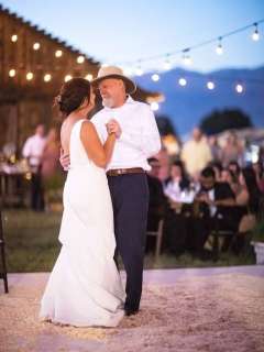Jim dancing with his daughter at her wedding