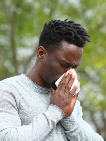 Adult male with allergy