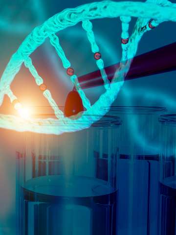 Illustration of DNA, genetics, genes