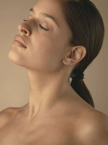 Woman's head and shoulders