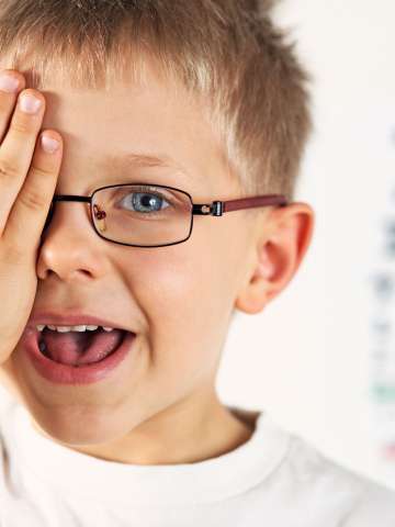 Young optometry patient