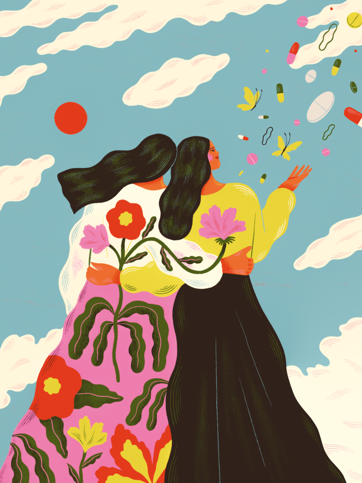 Two sisters illustrated by Clara Super Duper