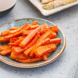 fresh Roasted Carrot Fries on a plate