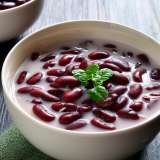 Red Bean Soup in White Bowl