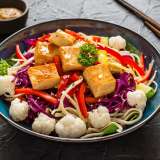 Asian salad with peanut sauce