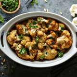 "Cheesy" roasted cauliflower